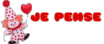 Gif animé je pense à toi cloown